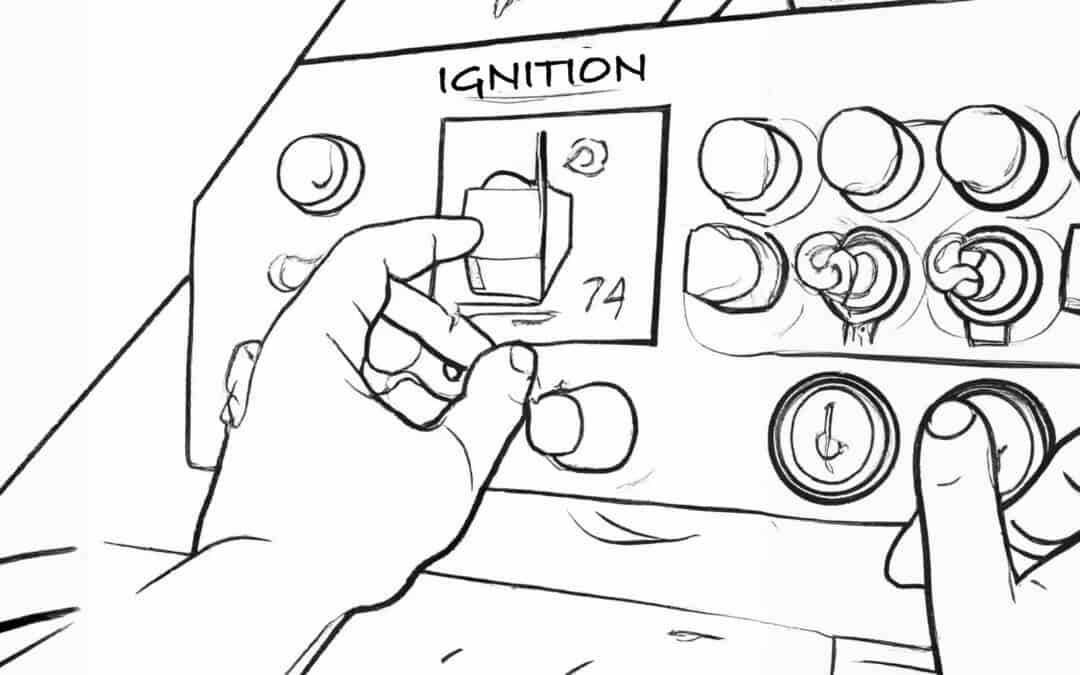 Hand Flipping The Ignition Switch